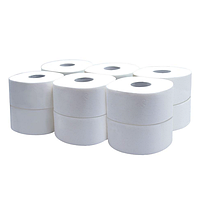 Туалетний папір білий "Papela" Jumbo 3 шари 100 м. (12шт.)