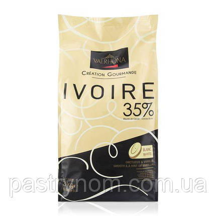 Шоколад білий Ivoire 35%, 3 кг, фото 1