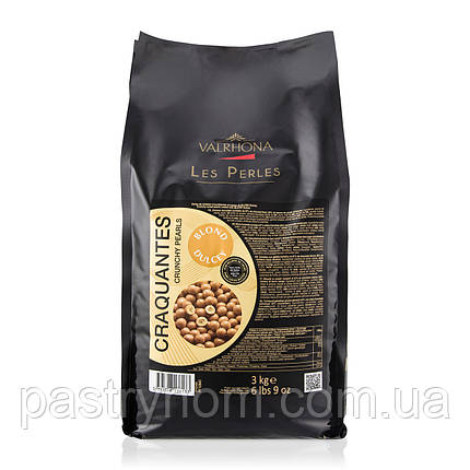 Кульки хрусткі у білому шоколаді Dulcey 35% Valrhona 3 кг, фото 2