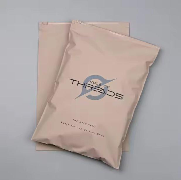 Матовий БЕЖЕВИЙ SLIDER пакет 35x45 см Пакет Слайдер в елегантному бежевому кольорі для брендування, фото 1