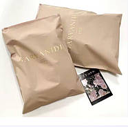 Матовий БЕЖЕВИЙ SLIDER пакет 35x45 см Пакет Слайдер в елегантному бежевому кольорі для брендування, фото 2