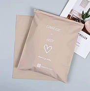 Матовий БЕЖЕВИЙ SLIDER пакет 35x45 см Пакет Слайдер в елегантному бежевому кольорі для брендування, фото 7
