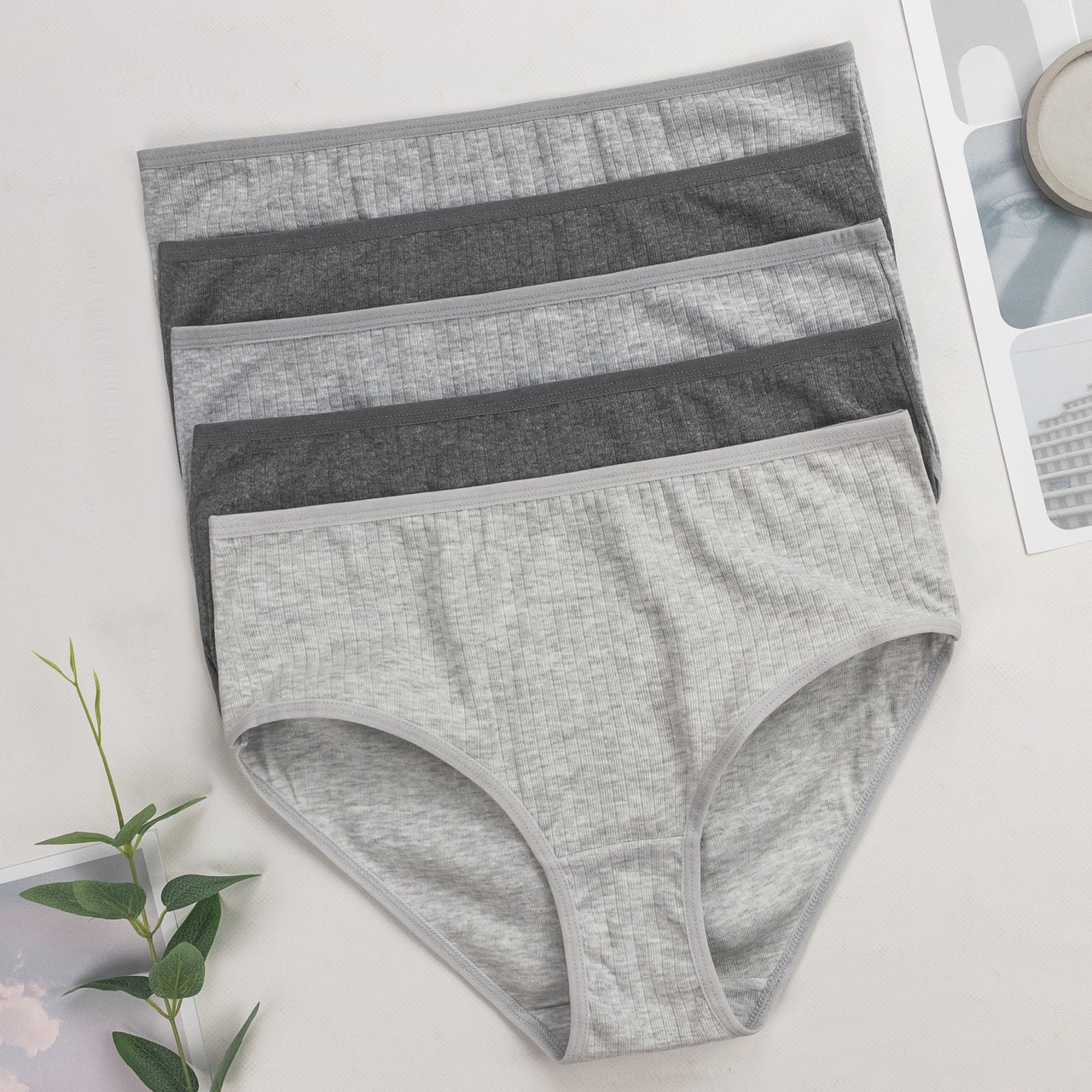 Труси сліпи жіночі в рубчик Nicoleta Туреччина батал 2XL, 3XL, 4XL | 5 шт.