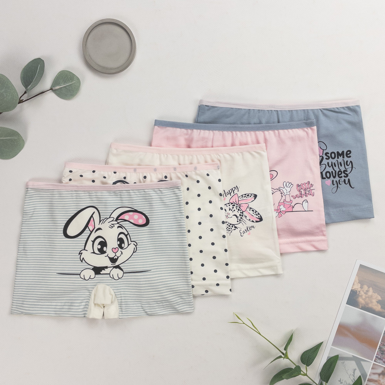 Труси дитячі шортики для дівчинки Nicoletta (вік: 6-7 років) | 5 шт.