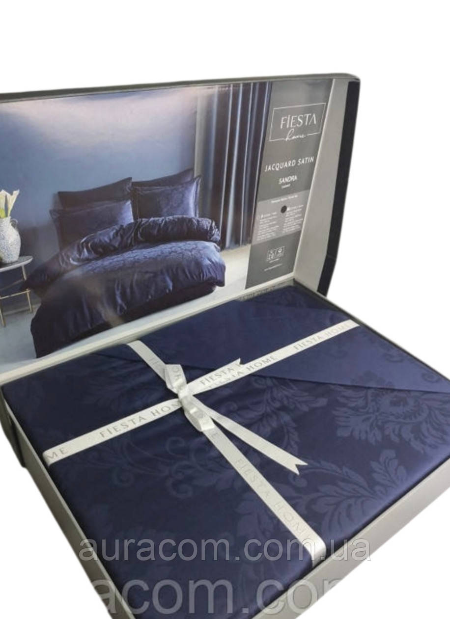 Sandra lacivert Жаккардова постіль. Євро розмір. Fiesta Туреччина., фото 1