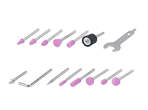 Гравер шліфувальна машина пряма з кейсом і набором насадок (40 шт) 170Вт INTERTOOL DT-0517, фото 4