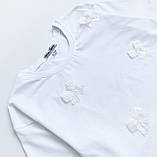 Футболка біла для дівчинки з бантиками святкова для школи Смайл Тайм Miracle, SmileTime, фото 6