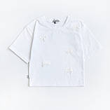 Футболка біла для дівчинки з бантиками святкова для школи Смайл Тайм Miracle, SmileTime, фото 7