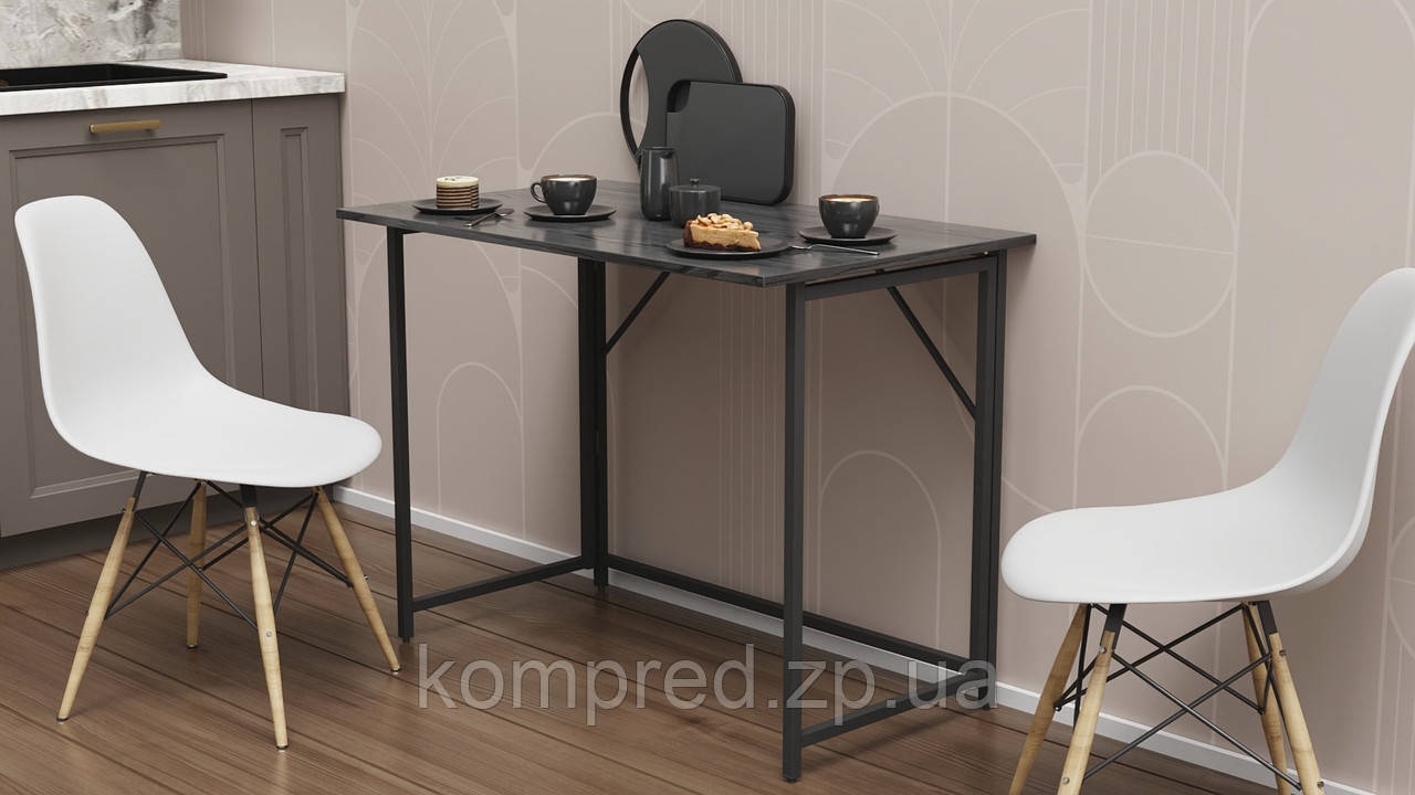 Розкладний стіл Моріс Ferrum-decor 750x1000x600 Чорний метал ДСП Сосна Кембра 16 мм (FRD-104671), фото 1