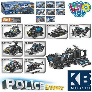 Конструктор Поліція, транспорт, від 91 деталей KB5906 G-Rich