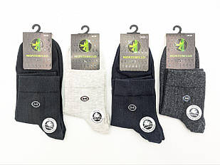 Чоловічі середні шкарпетки Montebello з літрою M у сітку з бавовни, розмір 40–45, дихаючі, 12 пар