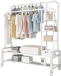 Вішалка (стійка) для одягу подвійна Homart CR-106 біла (9834)