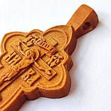 Хрест малий з різьбленої груші 5.5×3см, фото 2