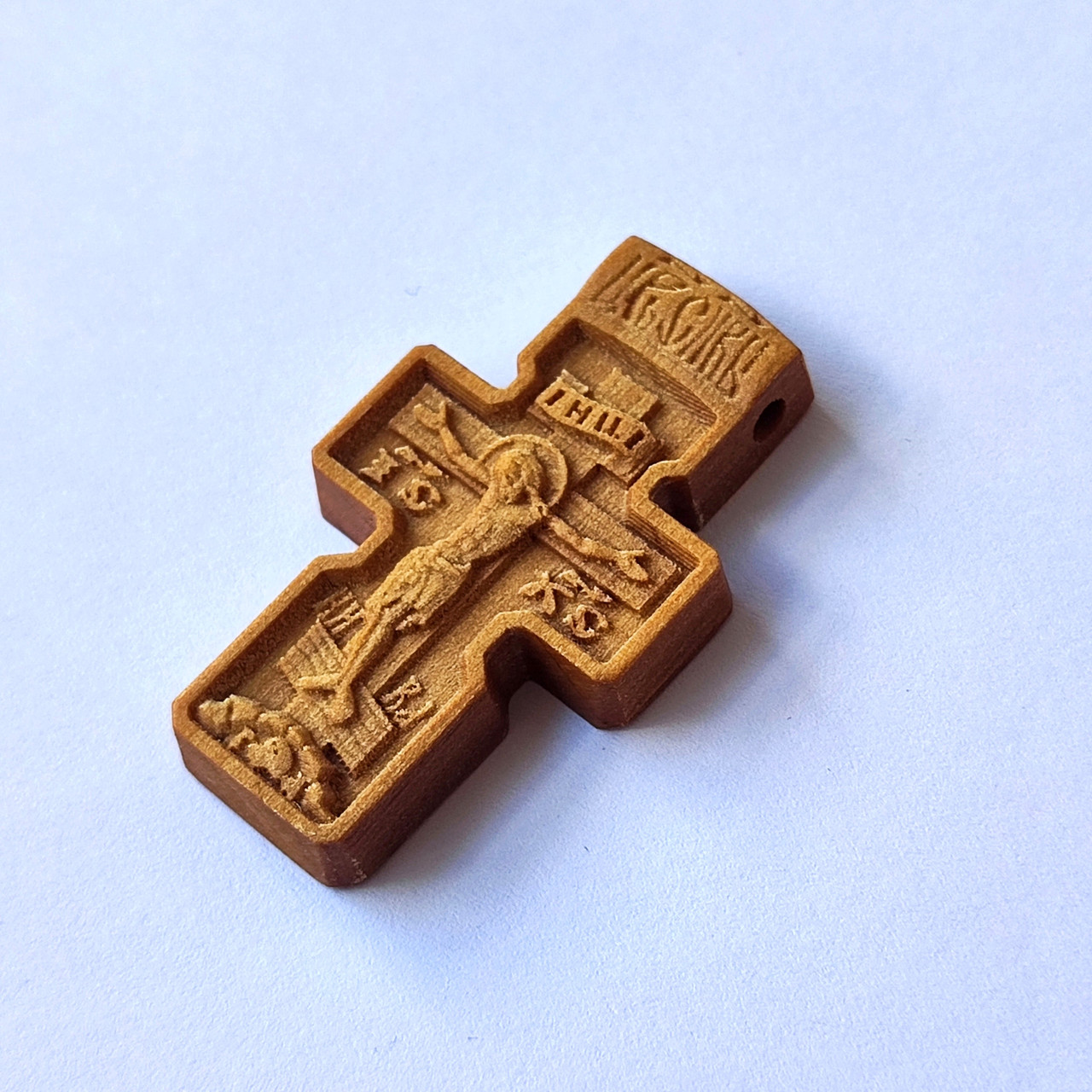 Хрест натільний з різьбленої груші # 134, фото 1