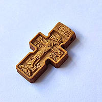 Хрест натільний з різьбленої груші # 134