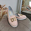 Жіночі шкіряні туфлі, колір пудра. 37 розмір, фото 4