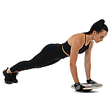 Диск збалансований дерев'яний 39 см WOOD BALANCE BOARD Zelart FI-9665 Чорний, фото 8