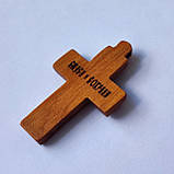 Хрест натільний з різьбленої груші # 121, фото 3