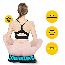 Килимок акупунктурний з подушкою 4FIZJO Eco Mat XL Аплікатор Кузнєцова 4FJ0514 Black/Blue, фото 2