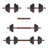 Гантелі з функцією штанги 6в1 Fit-On 33кг, фото 5