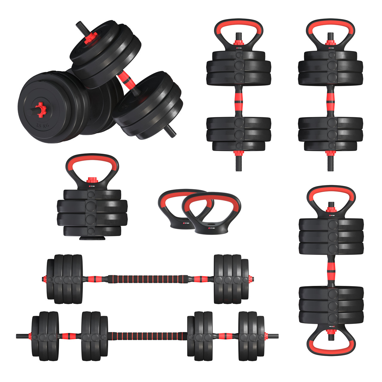 Гантелі з функцією штанги 6в1 Fit-On 53кг, фото 1