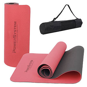 Килимок для йоги та фітнесу Power System PS-4060 TPE Yoga Mat Premium  Red (183х61х0.6)