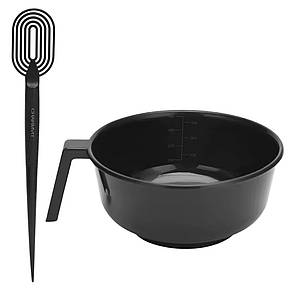 Миска з вінчиком Charmvit для фарбування, чорна