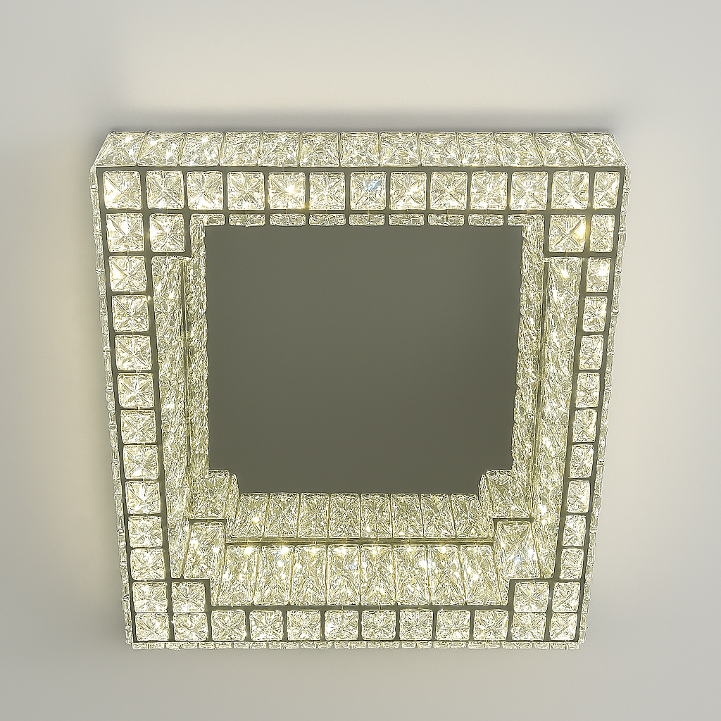 Квадратна люстра Linisoln 150W 25м² колір Хром 3116-50*50, фото 1