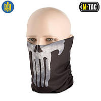 M-Tac летний бафф с черепом Каратель черный облегченный Punisher Black, шарф-труба бафф на голову с черепом