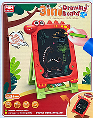 Мольберт 2 в 1 819-25M, двостороння дошка для малювання з аксесуарами Червона