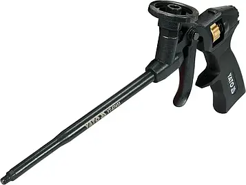 Пістолет для монтажної піни, алюміній+латунь, пластик. ручка YATO YT-67433