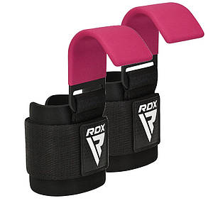 Гаки для тяги на зап'ястя RDX W5 Gym Hook Strap Pink Plus