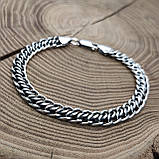 Срібний браслет плетіння "Панцир подвійний", фото 3