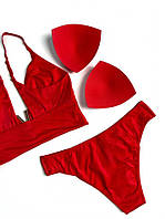 Гарний жіночий купальник Vicki з знімними вкладками (Розмір M L XL), Червоний