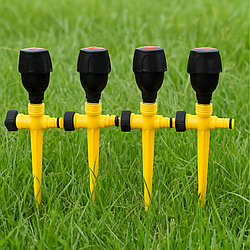 4 шт Садовий спринклер з обертанням на 360° / Автоматичний розбризкувач для газону