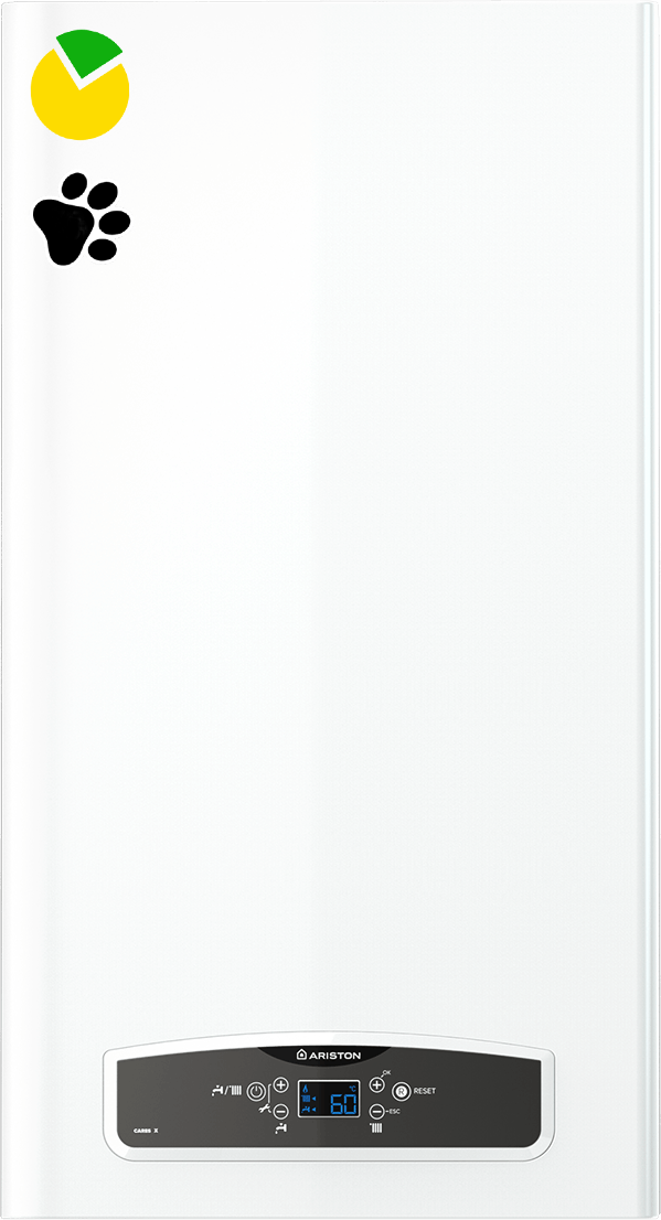 24 кВт. Котел димохідний газовий Ariston Cares X 24 CF EU / до 240 м2