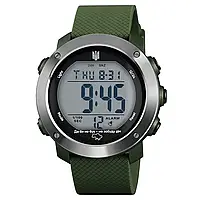 Спортивний наручний годинник Awarder 033 Army Green-Silver-White з функціями будильника та секундоміра