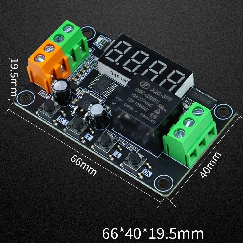 Багатофункціональний модуль реле часу Контролер затримки, таймер, циклічний перемикач вмикання/вимикання живлення, фото 1