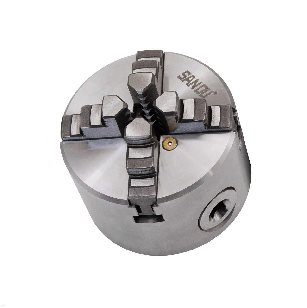 Токарний патрон К12-100, 4 кулачки, самоцентрувальний, зі зворотними кулачками, внутрішній діаметр 22 мм