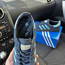 Кросівки Adidas Spezial Navy Gum Handball Кеди чоловічі Адідас Спешл сині замшеві весна літо осінь, фото 4