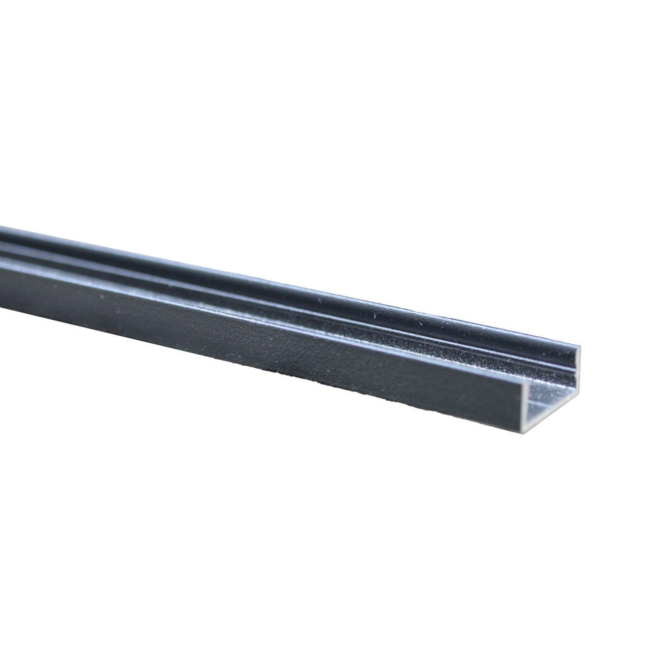 Комплект алюмінієвого профілю та матового розсіювача 2 м 14,6*6,6 мм, накладний, чорний