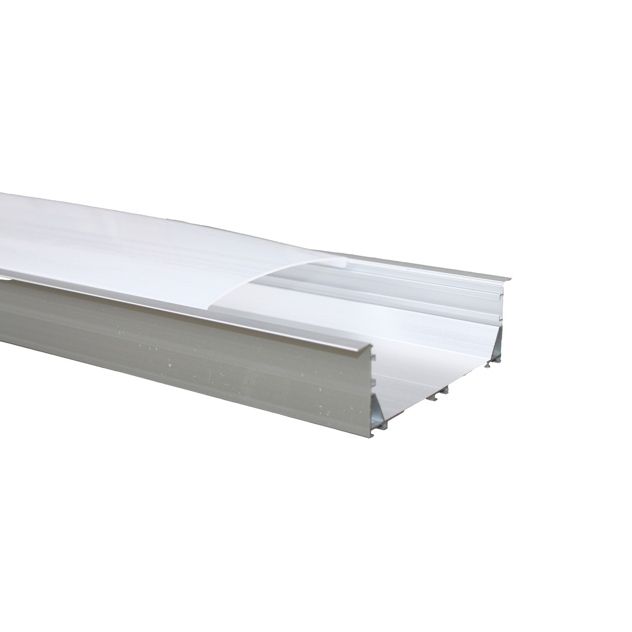 Комплект алюмінієвого профілю та матового розсіювача 2 м 100,1х35,1 мм, накладний, срібний