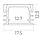 Комплект анодованого ал накладного профілю та мат. розсіювача EH-AP-3-EH-AP-3PC, фото 2