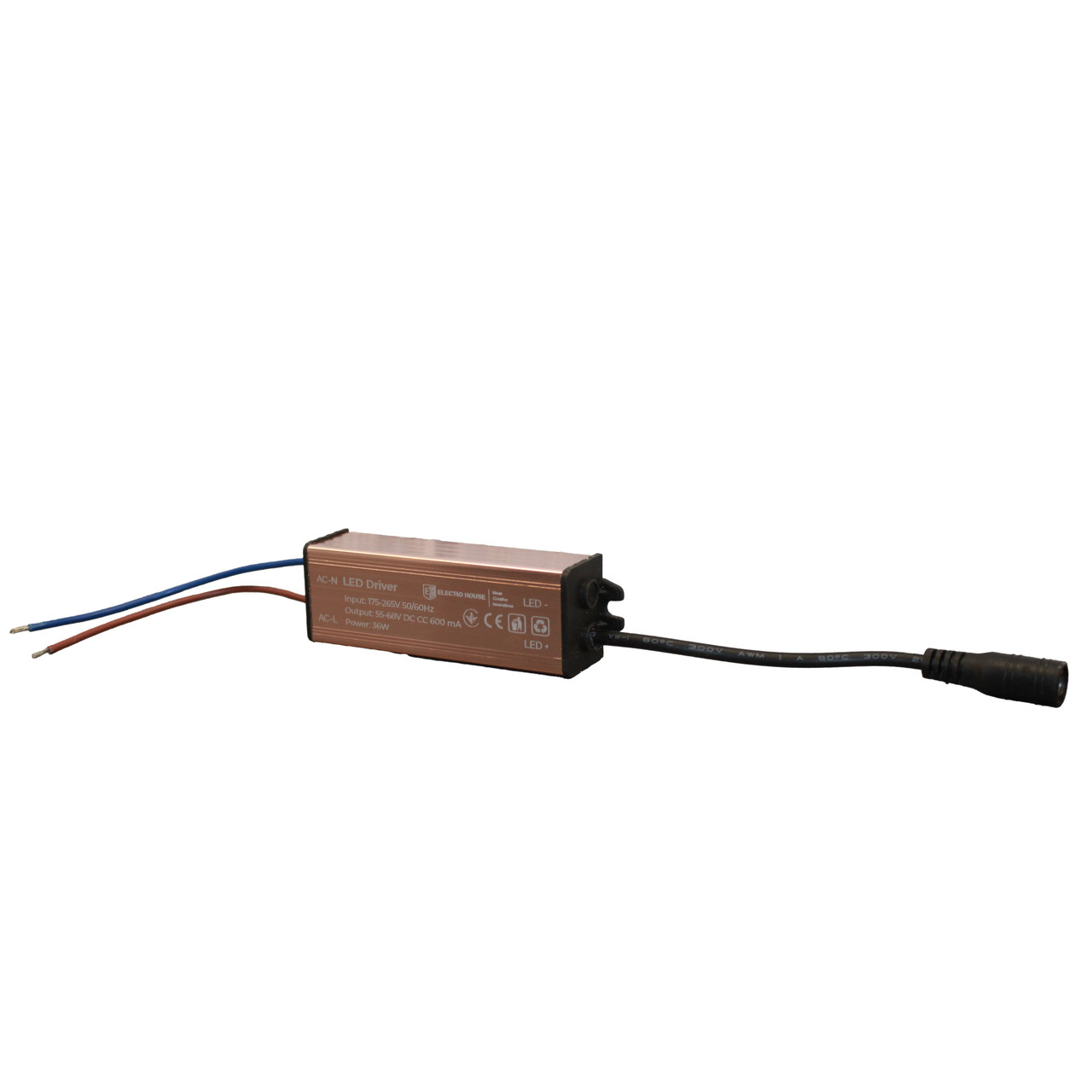 Драйвер для LED світильника 36W Output: 55-68V 600mA EH-DRV-36