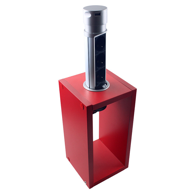 Компактна меблева розетка (вертикальна) 3х16А, 2хUSB 2,4 A IP40 EH-AR-303, фото 1