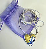 Прикраса-оберіг ручної роботи підвіска-кулон «Сердешна пташка» з полімерної глини., фото 4