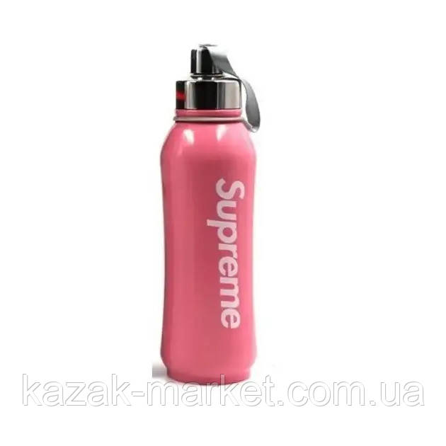 Металевий туристичний термос пляшка SUPREME WITH CAP 800 мл для чаю кави з нержавіючої сталі, фото 1