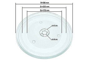 Тарілка для мікрохвильової печі Samsung DE74-20102D (288 мм)
