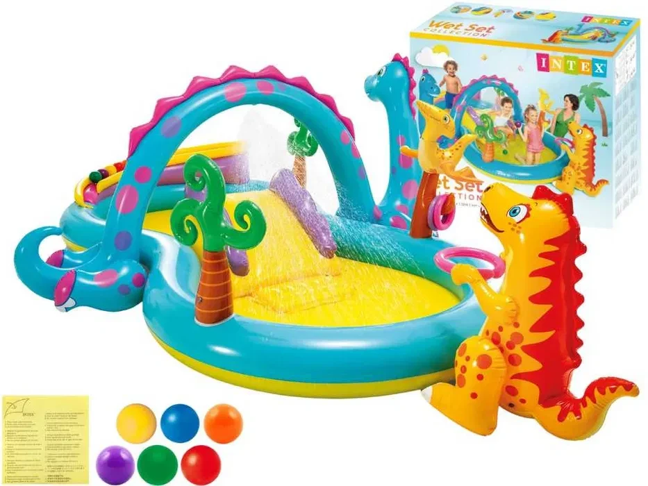 Intex 57135 Дитячий надувний ігровий центр басейн Планета динозаврів, фото 1