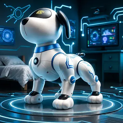 Інтерактивний вихованець робо песик на радіокеруванні для дітей / Іграшкова тварина робить трюки світло укр звук